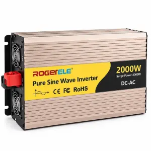 Bộ Chuyển Nguồn 12V Sang 220V Rogerele 2000W Sóng Sin